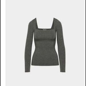 CONTOUR SQUARENECK HIP LONGSLEEVE gray size M